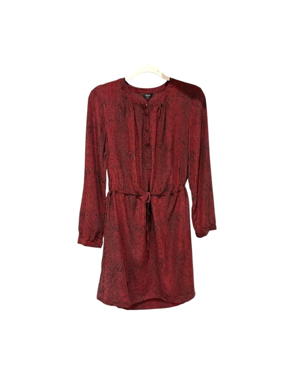 Rails Silk Hana Red Python Long Sleeve Dress - Size M